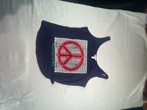 Springfield Peace Sign Graphic Tank Top Size 6